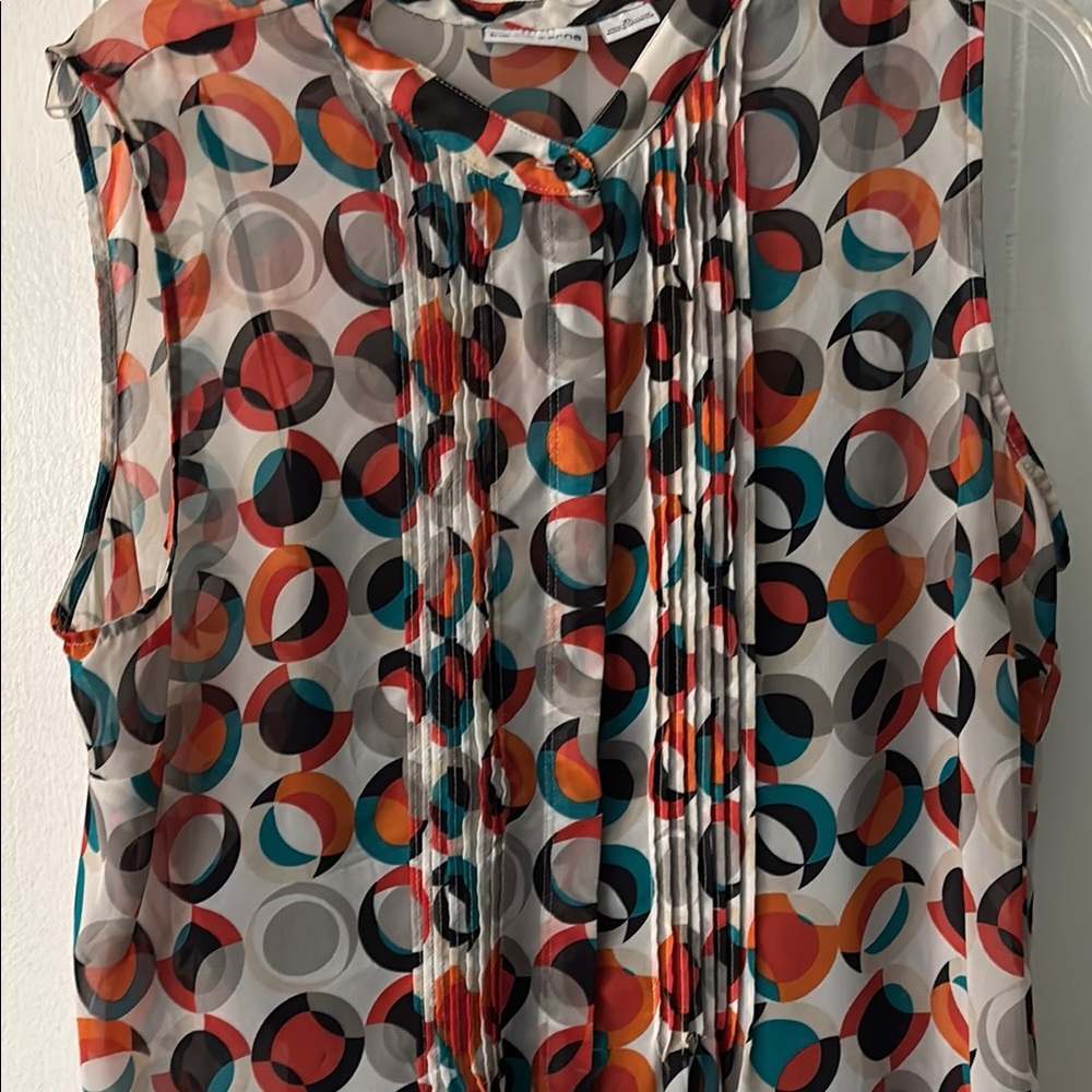 Colorful Geometric Sleeveless Top